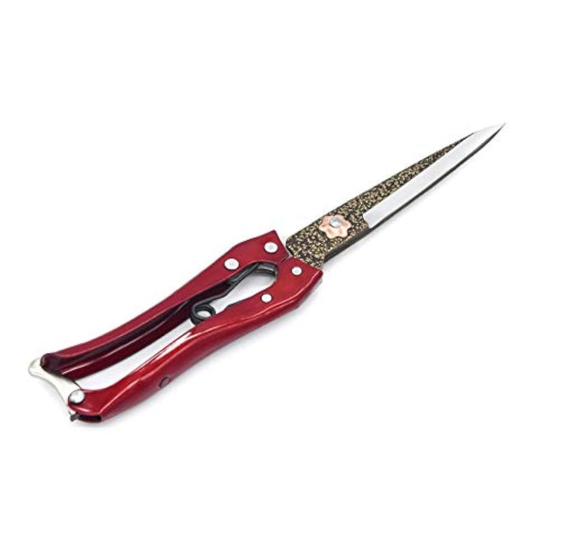 LCDCM Grass Shear Sheep Shear Alpaca Shear - Coated Wear-Resistant Handle, Manganese Steel Double Blade, Strong Spring Suitable For Cattle And Sheep and Horse Hair Hand-Cut (Red 10.2 inches) - Image 1